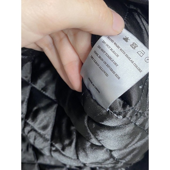 Karssen Zoe Karssen Womens Zip Front Paradise Embroidered Jacket Black Sz Large - Picture 6 of 7